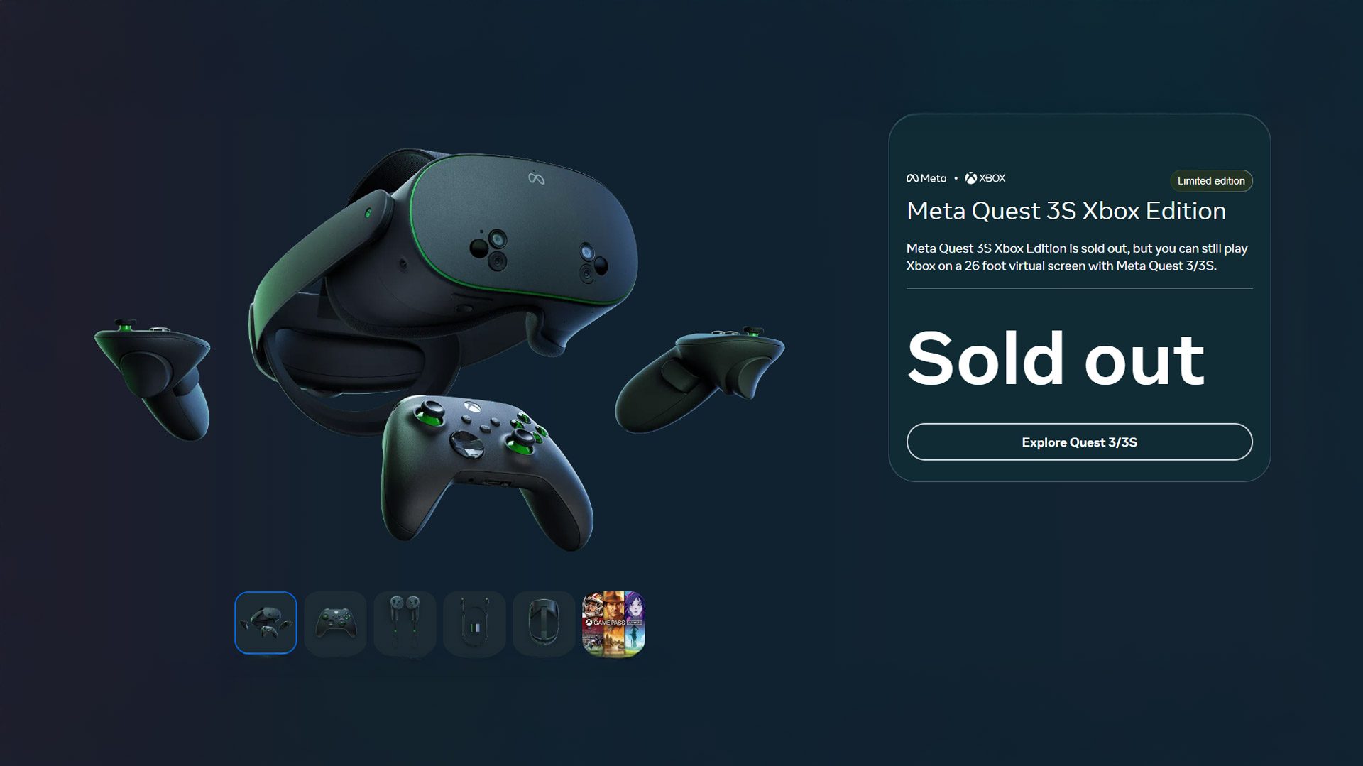 Quest 3S Xbox Edition Sells Out in Just Days From Meta, Availability Remains at Retailers