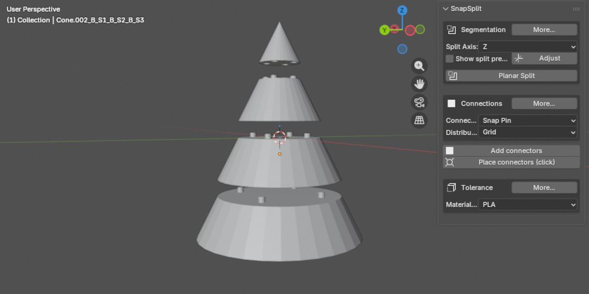 SnapSplit 0.1.6: Blender-Add-on erhält Schwalbenschwanz-Verbinder, eigene Verbindungsformen und Live-Vorschau